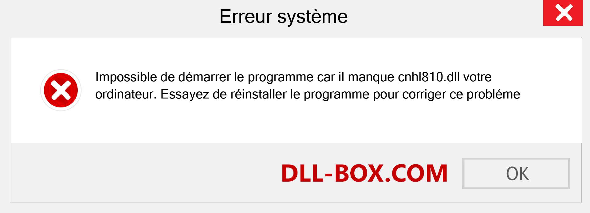 Le fichier cnhl810.dll est manquant ?. Télécharger pour Windows 7, 8, 10 - Correction de l'erreur manquante cnhl810 dll sur Windows, photos, images